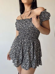 The Love Galore Romper Floral Black