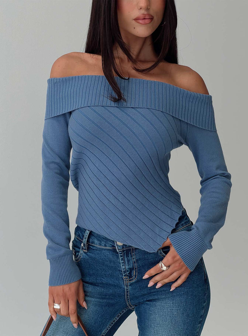 Brisa Long Sleeve Top Blue