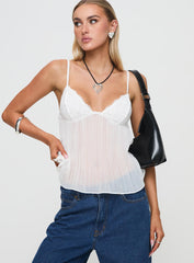 Zami Pleat Top White