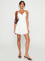 Moon Quartz Mini Dress White