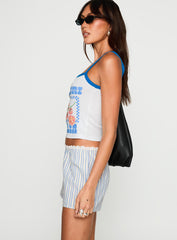 Merrilaine Micro Shorts Blue / White Stripe
