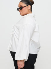 Rinon Long Sleeve Top White Curve