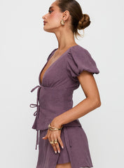 Wilhelmina Blouse Top Mauve