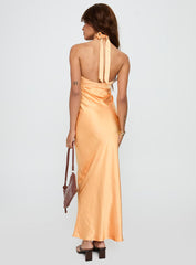 Good For You Halter Maxi Dress Orange