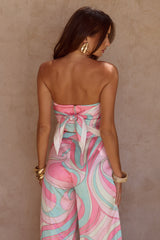 Milani Satin Scarf Top - Camino Pink