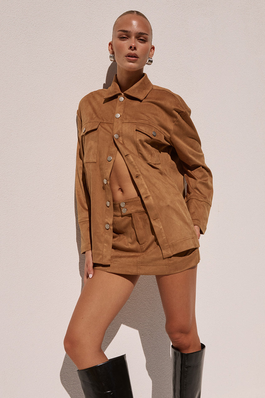 MONAH MINI SKIRT - OCHRE