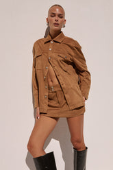 MONAH MINI SKIRT - OCHRE