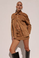 MONAH MINI SKIRT - OCHRE