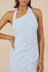 Saphira Long Midi Dress - Ice Blue