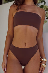 Tera Bandeau Crop - Chocolate
