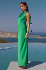 Zurina Low Back Maxi Dress - Emerald
