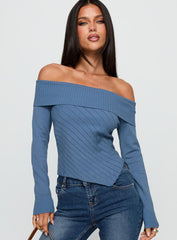 Brisa Long Sleeve Top Blue