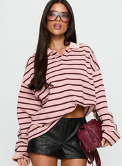 Rebels Jersey Burgundy Blush Stripe