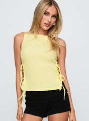Dignity Tie Side Top Yellow