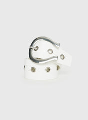 Aemelia Stud Detail Belt White