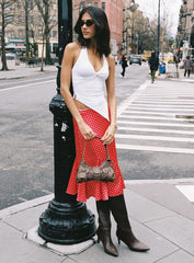 Musemeci Midi Skirt Red