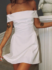 Main Character Strapless Mini Dress White