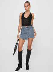 Only Angel Halter Top Black