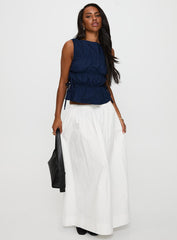 Endless Summers Tie Side Top Navy