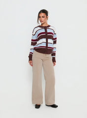 Nicolo High Rise Straight Leg Jeans Concrete