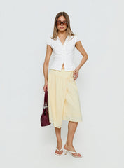 Sunney Wrap Midi Skirt Yellow