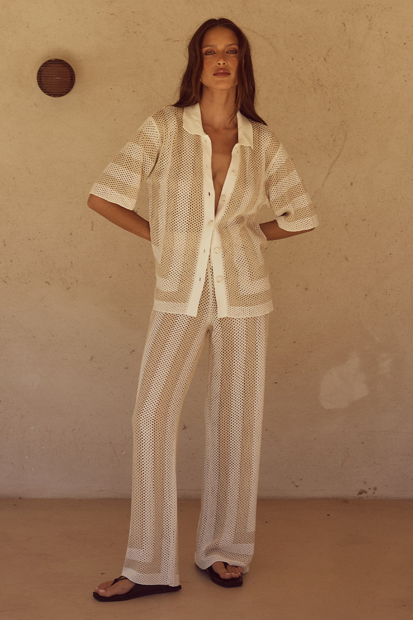 ZIGGY TOP - WHITE/SAND