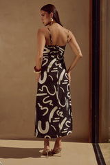 Inez Midi Dress - York Black