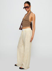 Beach House Pants Yellow Stripe