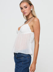 Zami Pleat Top White