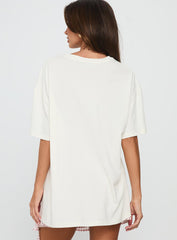 Lassie Girl Oversized Graphic Top Cream