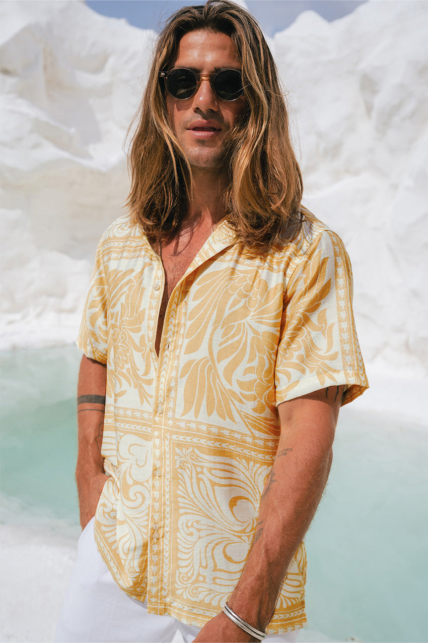 HAVANNA SHIRT - TAN/WHITE