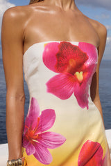 Ibiza Strapless Sequin Mini Dress - Tropical Ombre
