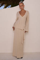 Ophelia Knit Maxi Skirt - Cream