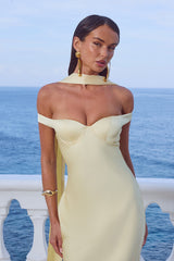 Raphaella Off Shoulder Maxi Dress - Buttermilk