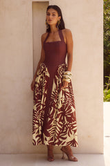 Rastie Midi Dress - Matelo Print