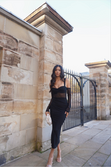 Lamoura Midi Dress - Black