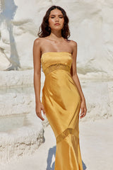 Melrose Strapless  Dress - Orange