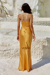 Melrose Strapless  Dress - Orange